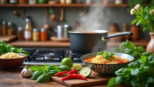 découvrez comment préparer facilement une délicieuse soupe de nouilles thaïlandaise maison avec des ingrédients simples et des étapes rapides. idéale pour un repas sain et savoureux !