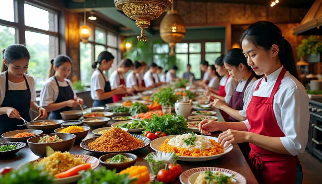 découvrez les meilleures écoles de cuisine thaïlandaise pour apprendre à préparer des plats traditionnels, perfectionner vos techniques culinaires et vivre une expérience gastronomique inoubliable en thaïlande.
