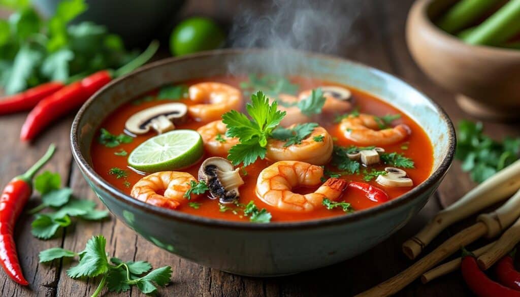 découvrez comment la soupe tom yum, célèbre plat thaïlandais, peut agir comme un remède naturel grâce à ses ingrédients riches en bienfaits pour la santé et ses propriétés réconfortantes.