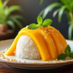 découvrez le mango sticky rice, le dessert thaïlandais incontournable alliant riz gluant, lait de coco et mangue fraîche. une douceur exotique à savourer absolument !