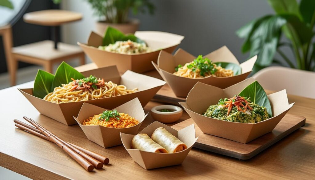 découvrez nos solutions de packaging écologique pour les plats thaï à emporter, alliant durabilité et praticité pour un repas savoureux et respectueux de l'environnement.