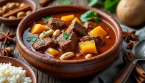 découvrez la recette du massaman curry, un délicieux plat thaïlandais aux influences indiennes, alliant saveurs épicées et onctuosité pour un voyage culinaire unique.