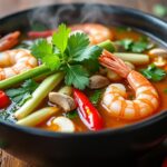 découvrez la soupe tom yum, un savoureux mélange acidulé, épicé et réconfortant, parfait pour éveiller vos papilles et réchauffer votre âme.