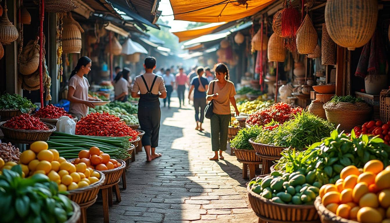 explorez les marchés locaux aux côtés d'un chef thaï passionné pour découvrir les ingrédients authentiques et secrets de la cuisine thaïlandaise traditionnelle.