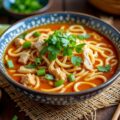 découvrez la recette authentique du khao soi, une spécialité savoureuse du nord de la thaïlande, mêlant nouilles, curry crémeux et épices traditionnelles.