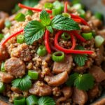 découvrez la recette authentique du laab, une salade de viande hachée savoureuse et parfumée, parfaite pour un repas exotique et équilibré.
