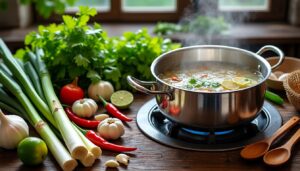 découvrez comment préparer un bouillon thaï parfumé, riche en saveurs authentiques, idéal pour vos soupes et plats exotiques.