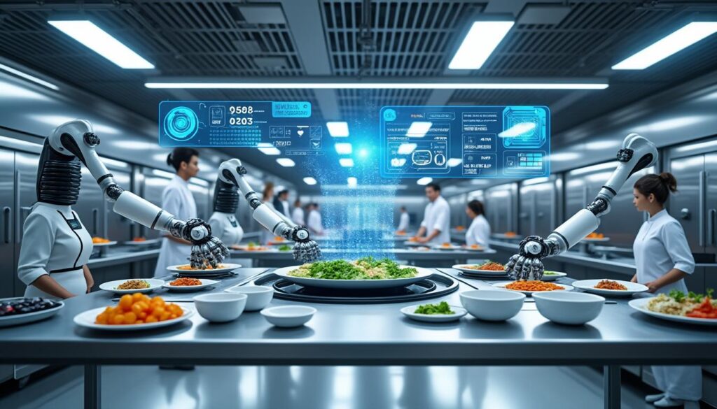 découvrez comment l'automatisation transforme les cuisines industrielles, améliorant efficacité, précision et sécurité dans la préparation des repas à grande échelle.