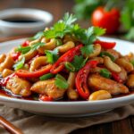 découvrez la recette authentique du gai pad med mamuang, un plat thaïlandais savoureux à base de poulet tendre et de noix de cajou croquantes, parfait pour un repas exotique et rapide.