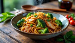 découvrez la recette authentique du pad see ew, de délicieuses nouilles sautées à la sauce soja, simples à préparer et pleines de saveurs thaïlandaises.