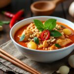 découvrez la recette authentique du curry panang thaïlandais, un plat savoureux et épicé qui ravira vos papilles avec ses arômes riches et sa texture onctueuse.